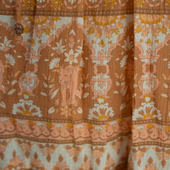 Spell Women's Maxi Skirt in Brown and Cream - Picture 7 of 15